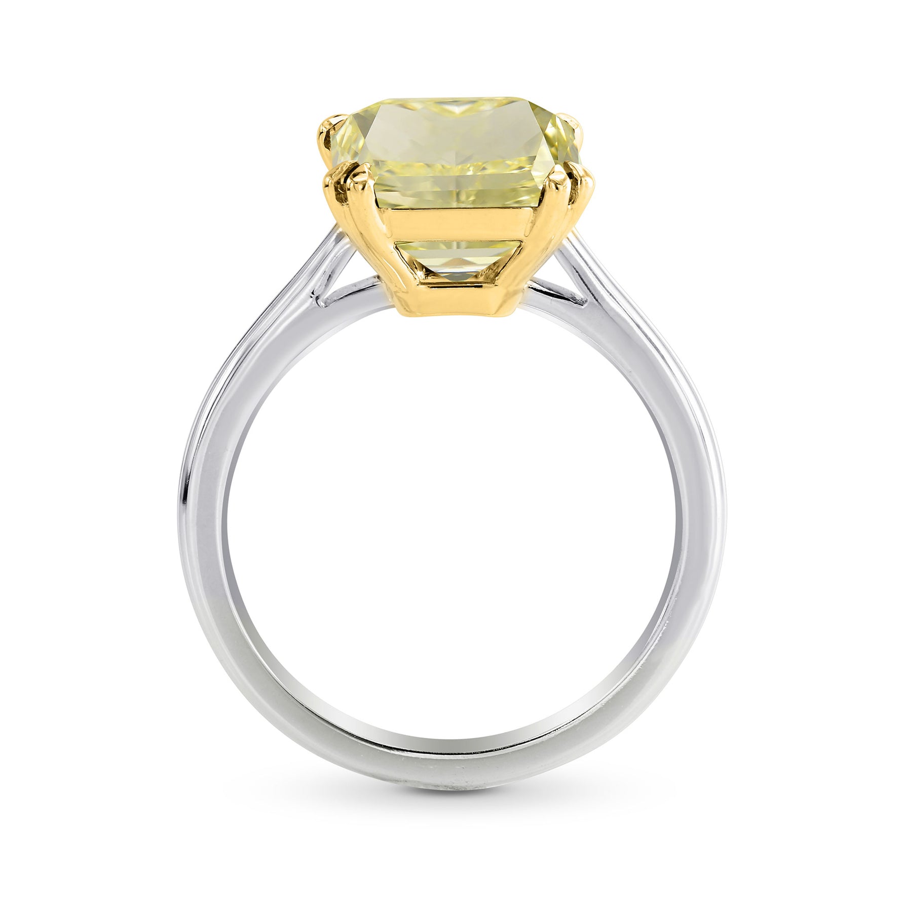 Large French Solitaire Ring Setting with Double Prongs - 2