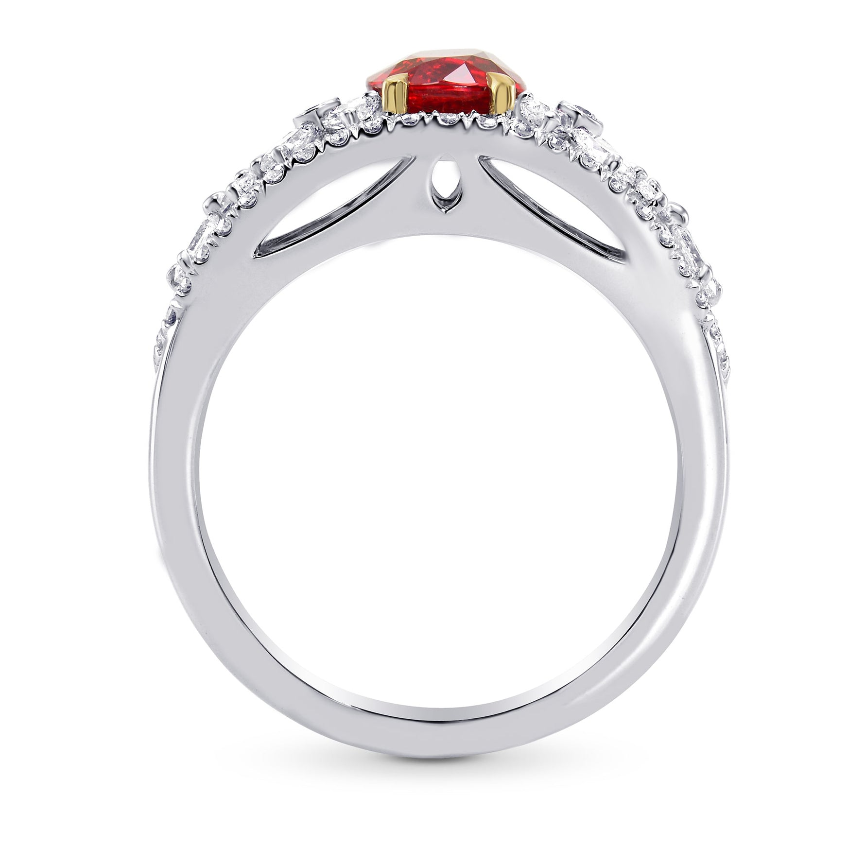 Unheated Ruby & Diamond Dress Ring