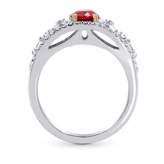 Unheated Ruby & Diamond Dress Ring