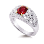 Unheated Ruby & Diamond Dress Ring