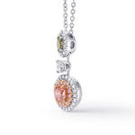 Argyle Pink & Green Diamond Drop Pendant