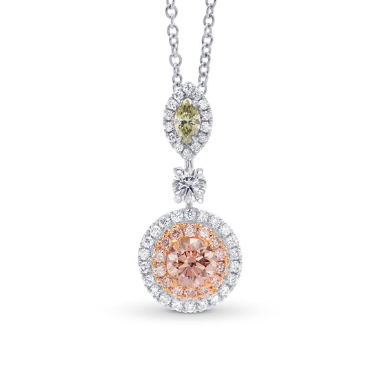 Argyle Pink & Green Diamond Drop Pendant