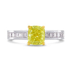 Fancy Intense Yellow Cushion & Princess Diamond Ring
