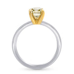 Fancy Light Yellow Brown Radiant Diamond Ring