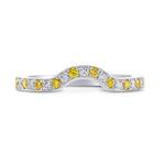 Fancy Intense Yellow and Colorless Diamond Band Ring