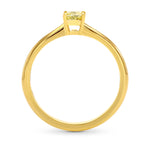 Fancy Yellow Cushion Diamond Solitaire Ring