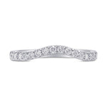 Contoured Diamond Wedding Band Ring