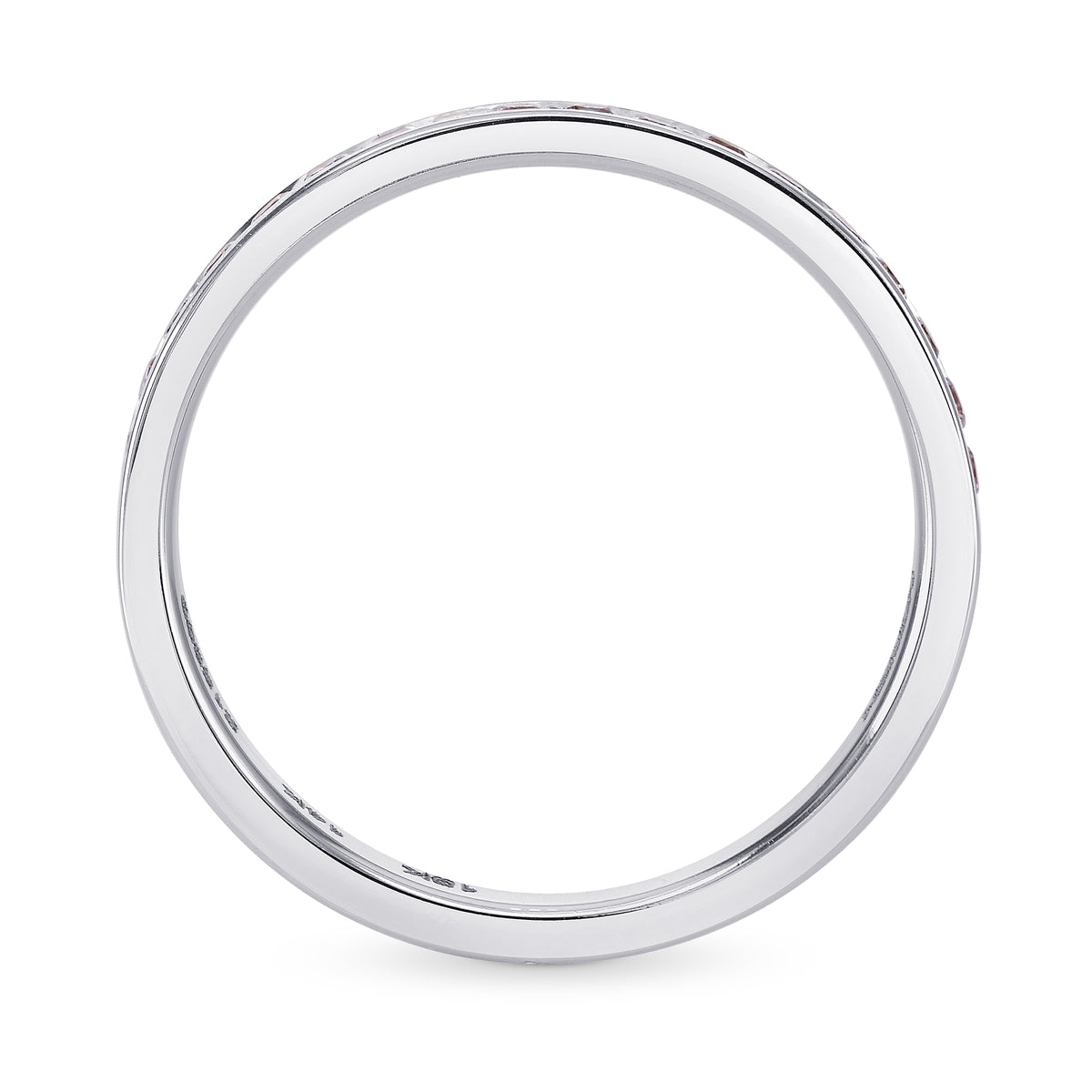 Pink Diamond Channel-set Wedding Band Ring