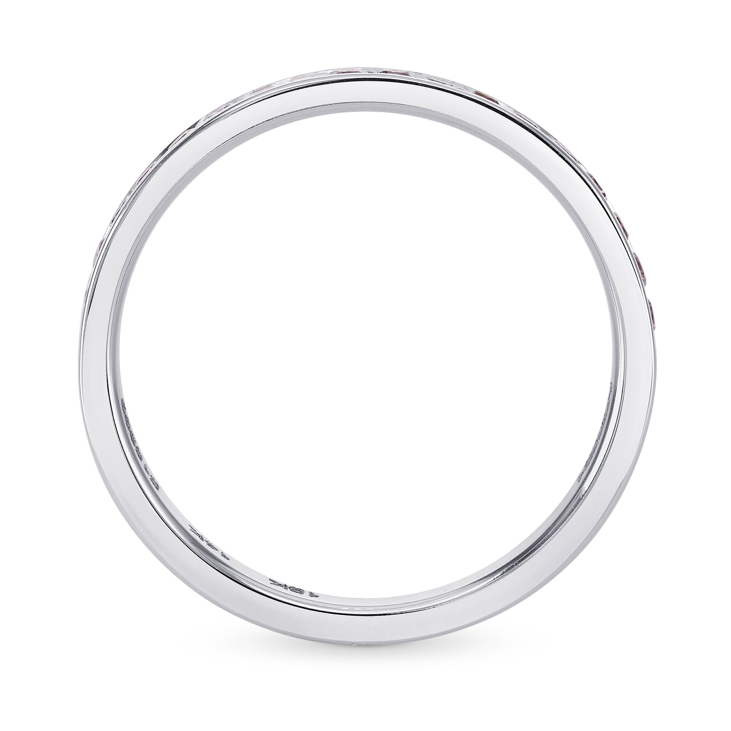 Pink Diamond Channel-set Wedding Band Ring