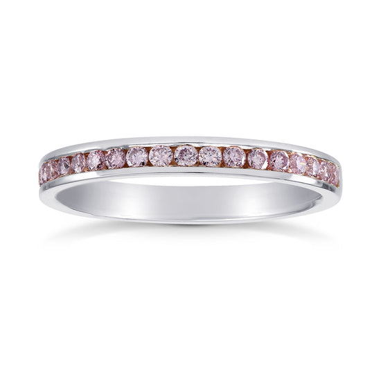 Pink Diamond Channel-set Wedding Band Ring
