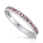 Pink Diamond Channel-set Wedding Band Ring