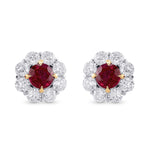 Floral Diamond Halo Earrings Setting
