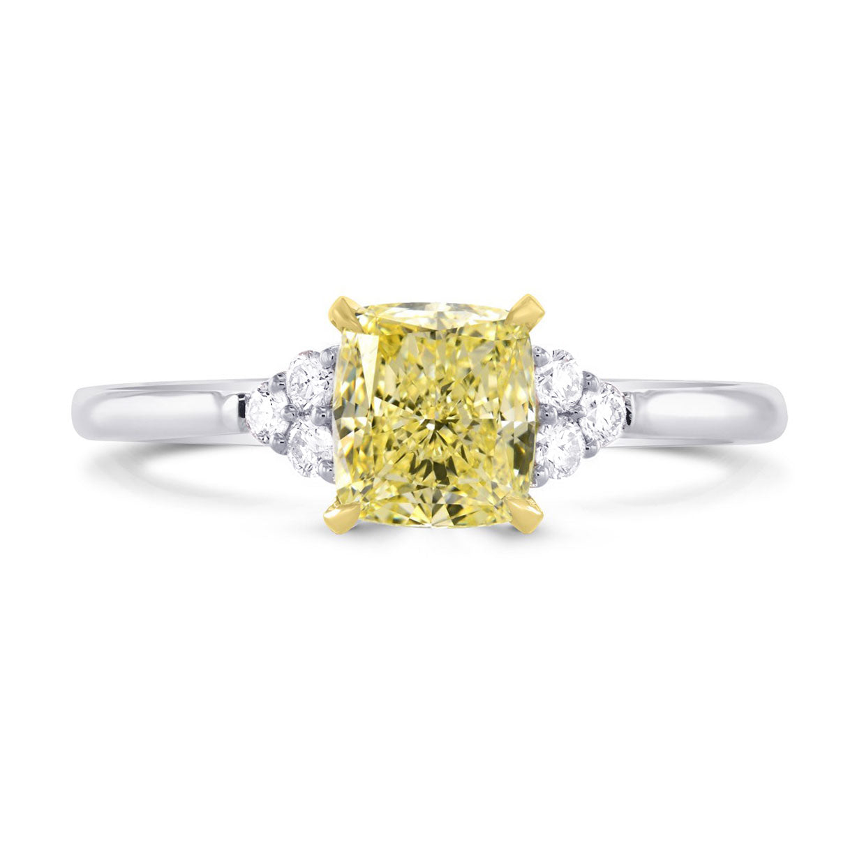 Fancy Yellow Cushion Diamond Ring