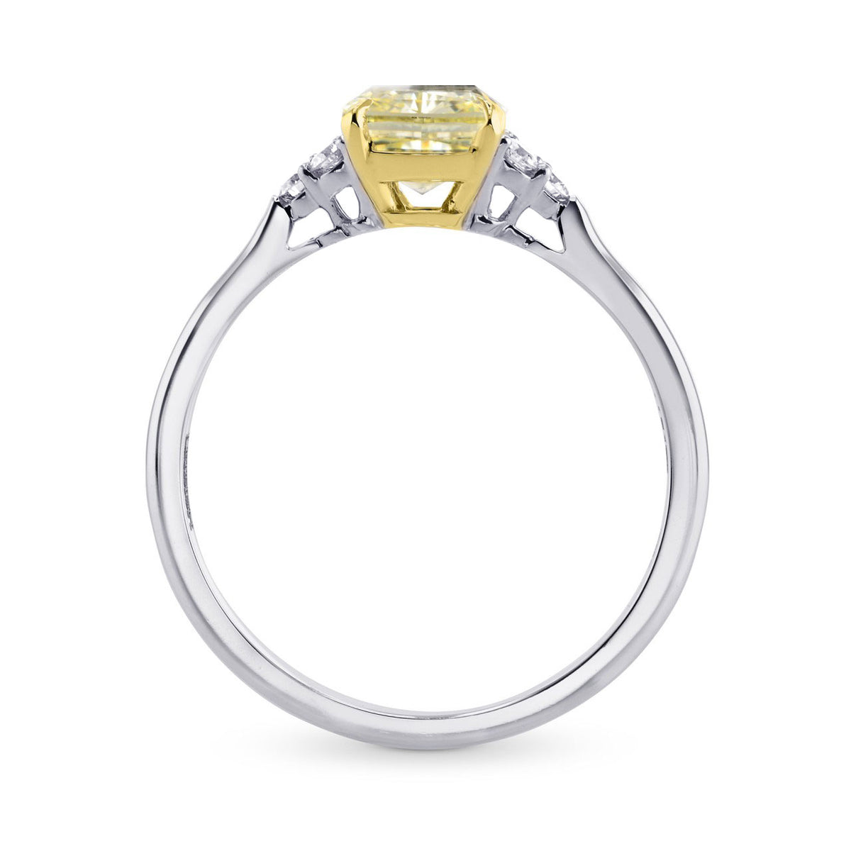 Fancy Yellow Cushion Diamond Ring - 2