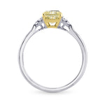 Fancy Yellow Cushion Diamond Ring - 2