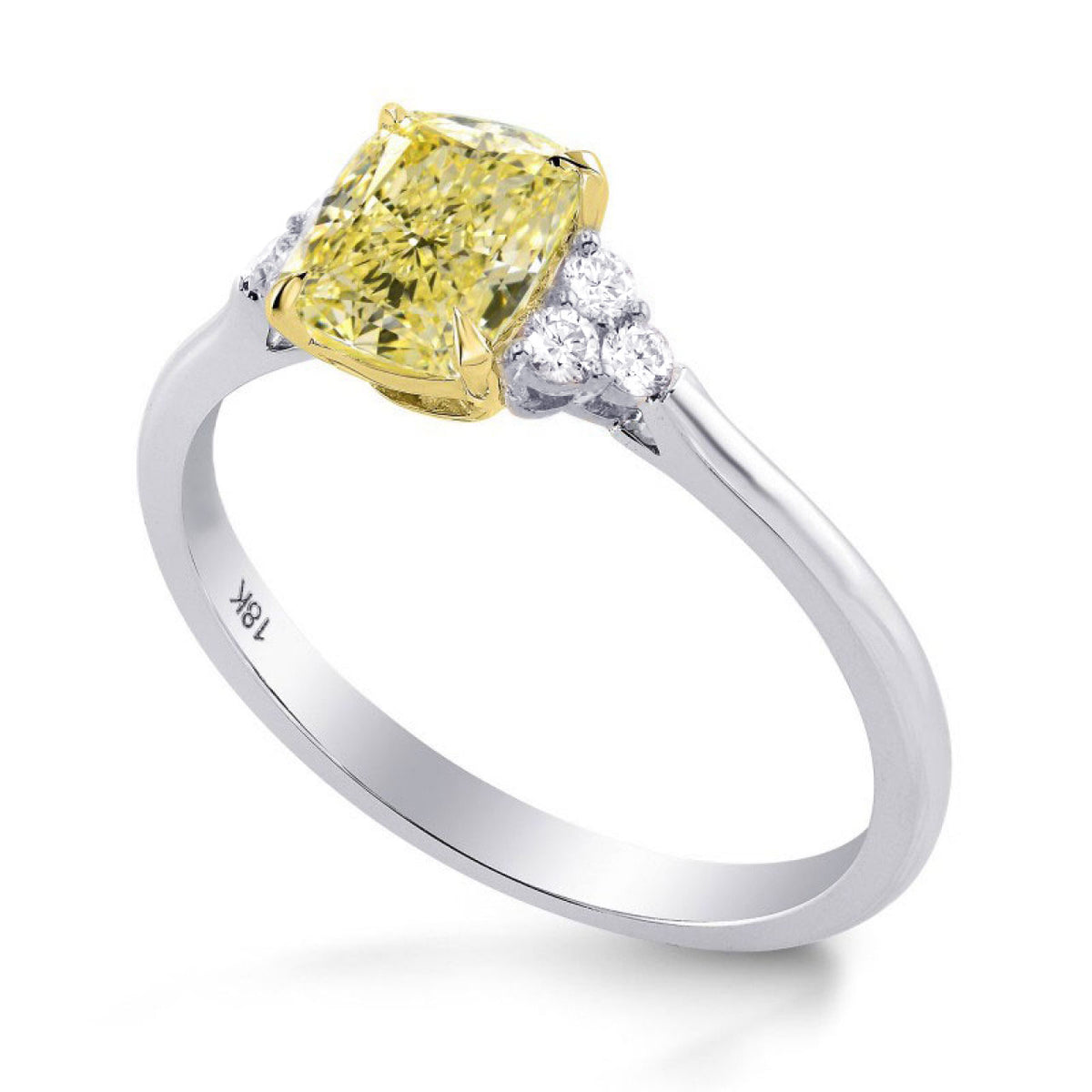 Fancy Yellow Cushion Diamond Ring - 3