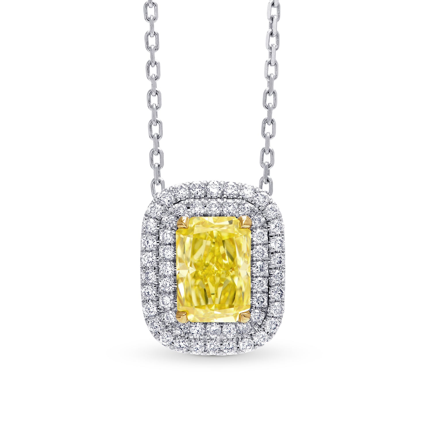Open Pave Double Halo Pendant Setting