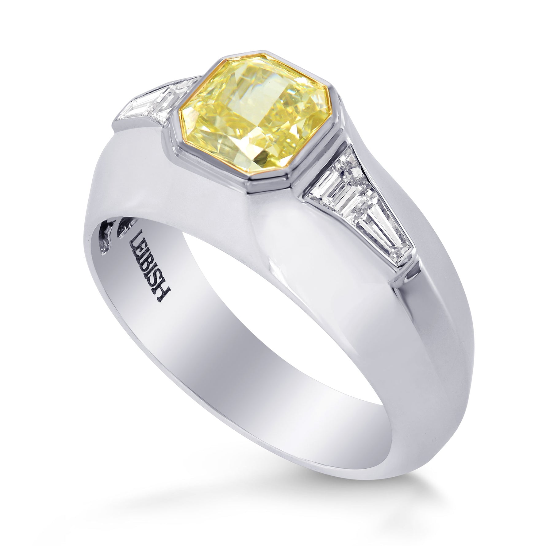 Fancy Light Yellow Radiant Diamond Ring