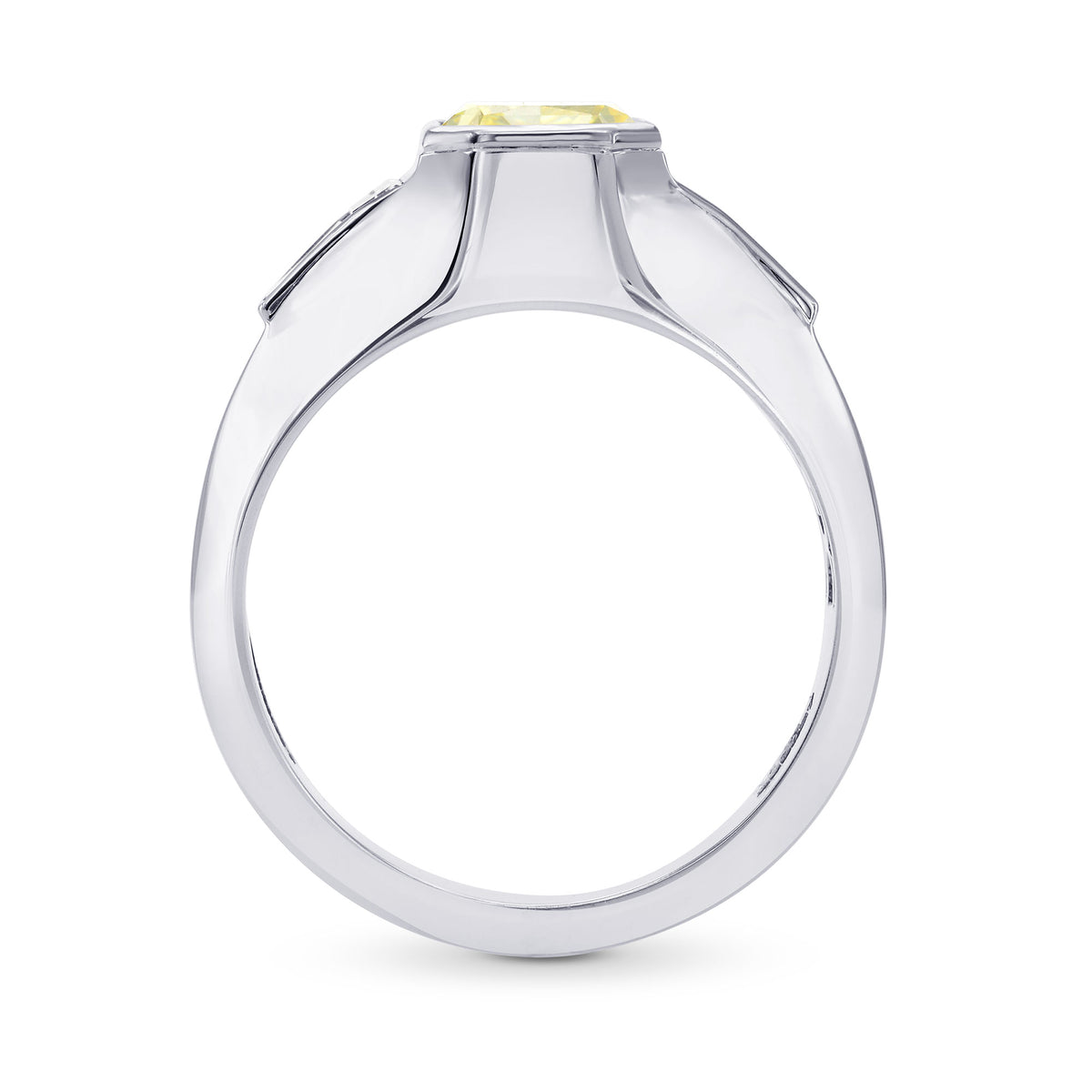 Fancy Light Yellow Radiant Diamond Ring