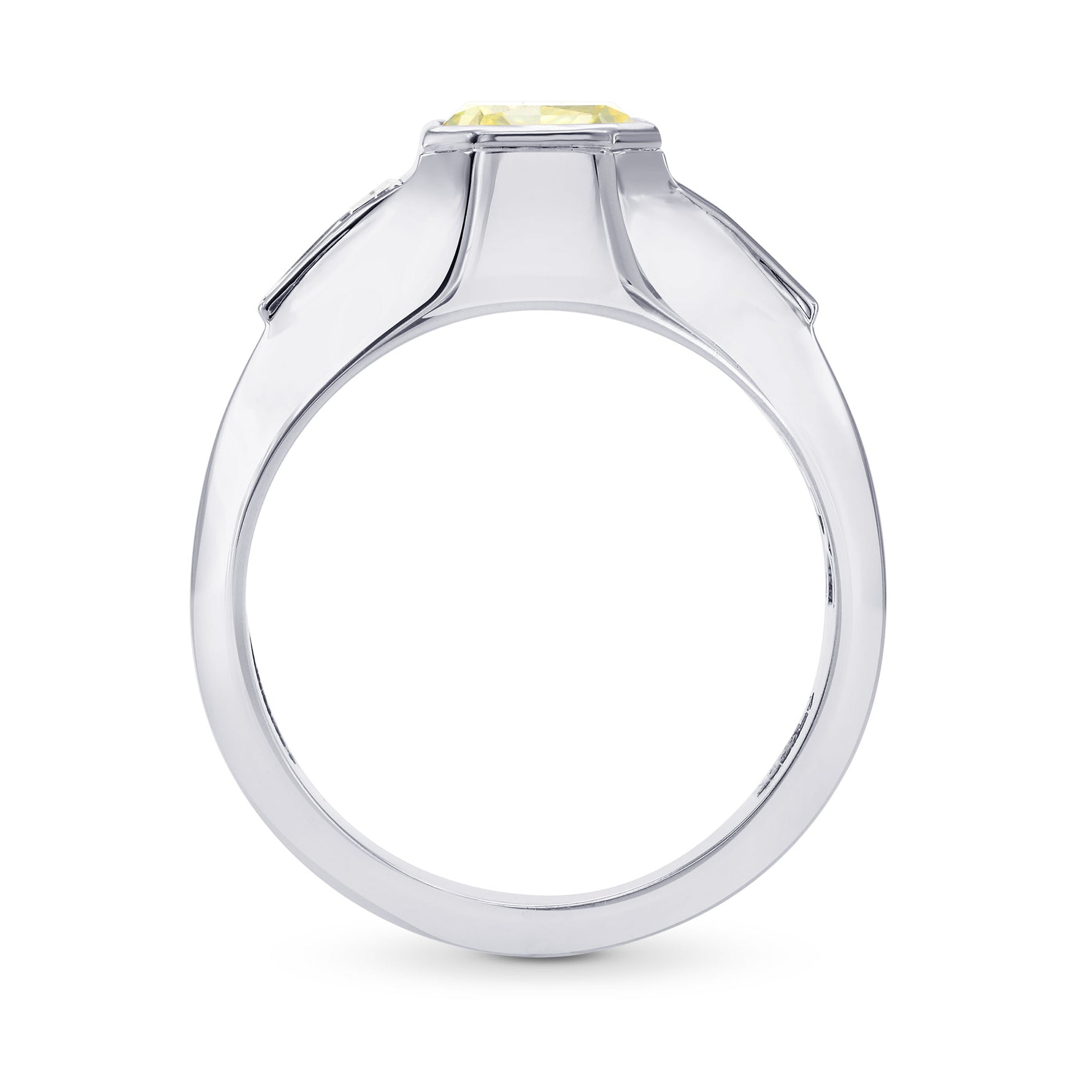 Fancy Light Yellow Radiant Diamond Ring