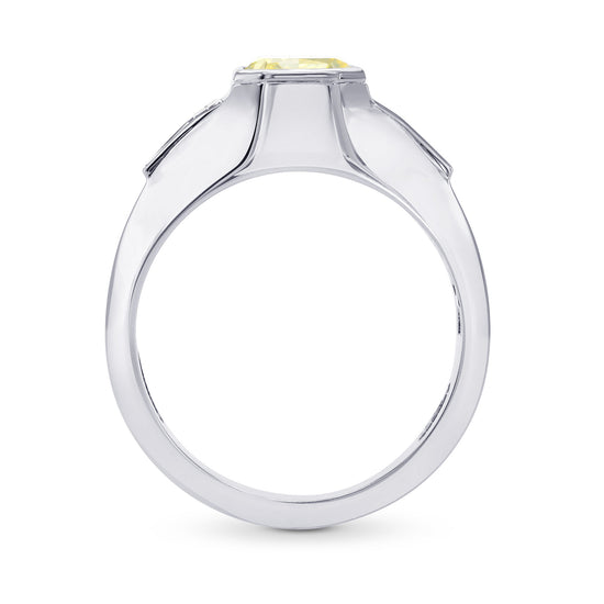 Fancy Light Yellow Radiant Diamond Ring