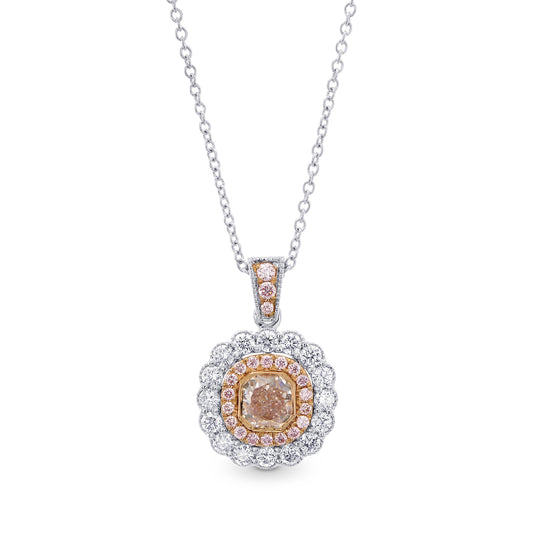Fancy Light Purplish Pink Cushion Diamond Pendant 
