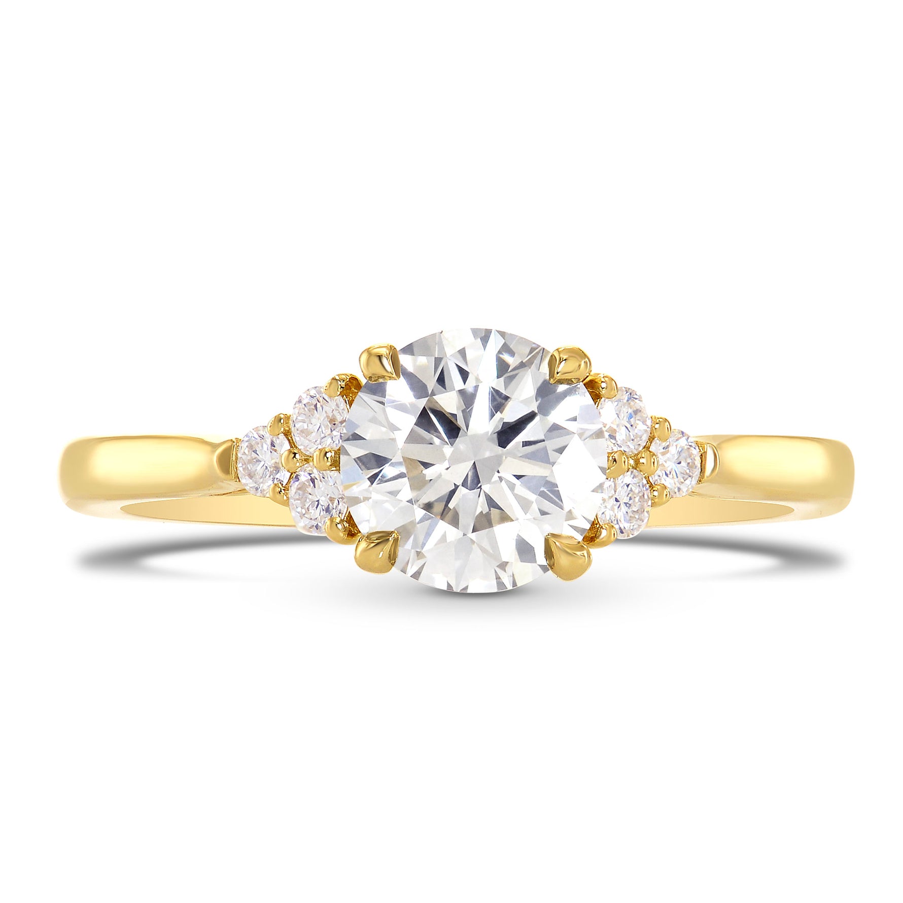 Fancy Gray Round Diamond Accent Ring