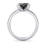 Fancy Black Round Brilliant Diamond Ring