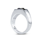 Gents Diamond Graduated Band Ring Setting - 4