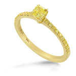 Fancy Intense Yellow Radiant Diamond Ring