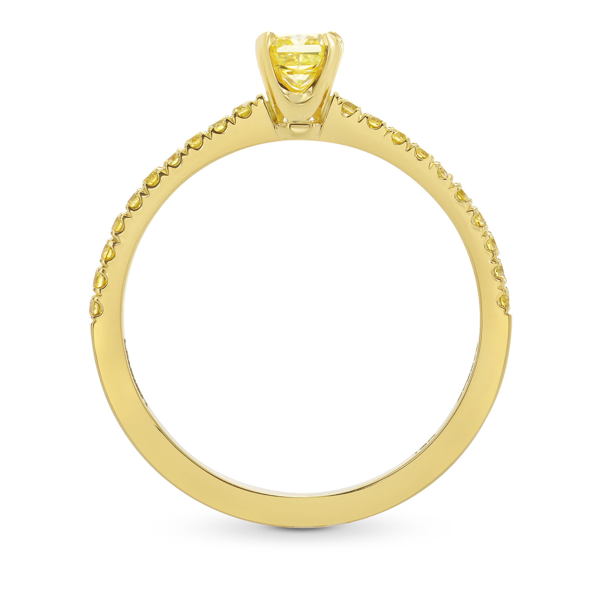 Fancy Intense Yellow Radiant Diamond Ring