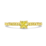 Fancy Intense Yellow Radiant Diamond Ring