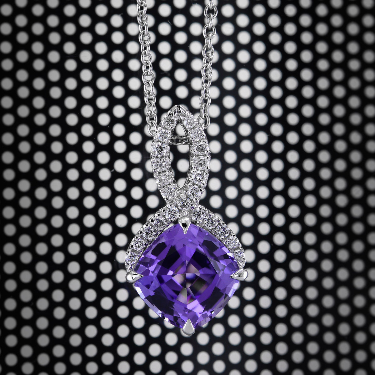 Tanzanite & Diamond Drop Pendant