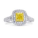 Double Halo Engagement & Wedding Ring Setting - 2