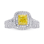 Double Halo Engagement & Wedding Ring Setting