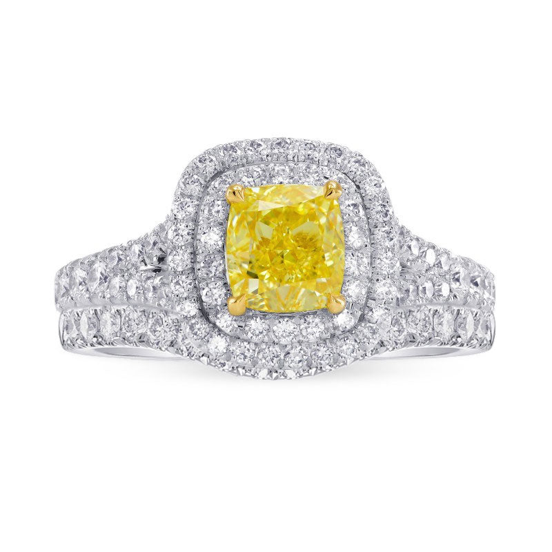 Double Halo Engagement & Wedding Ring Setting