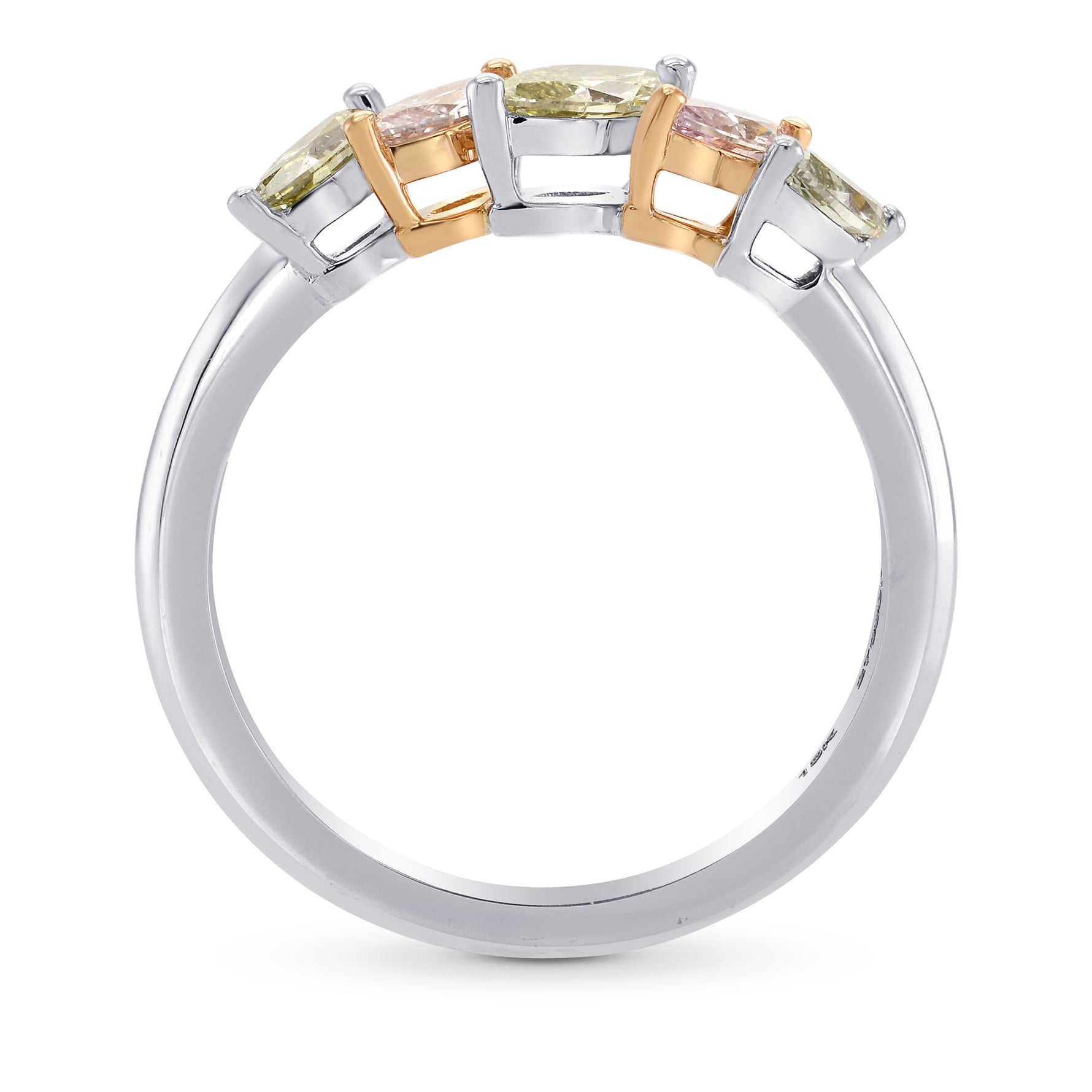 Multicolored Marquise Diamond Band Ring