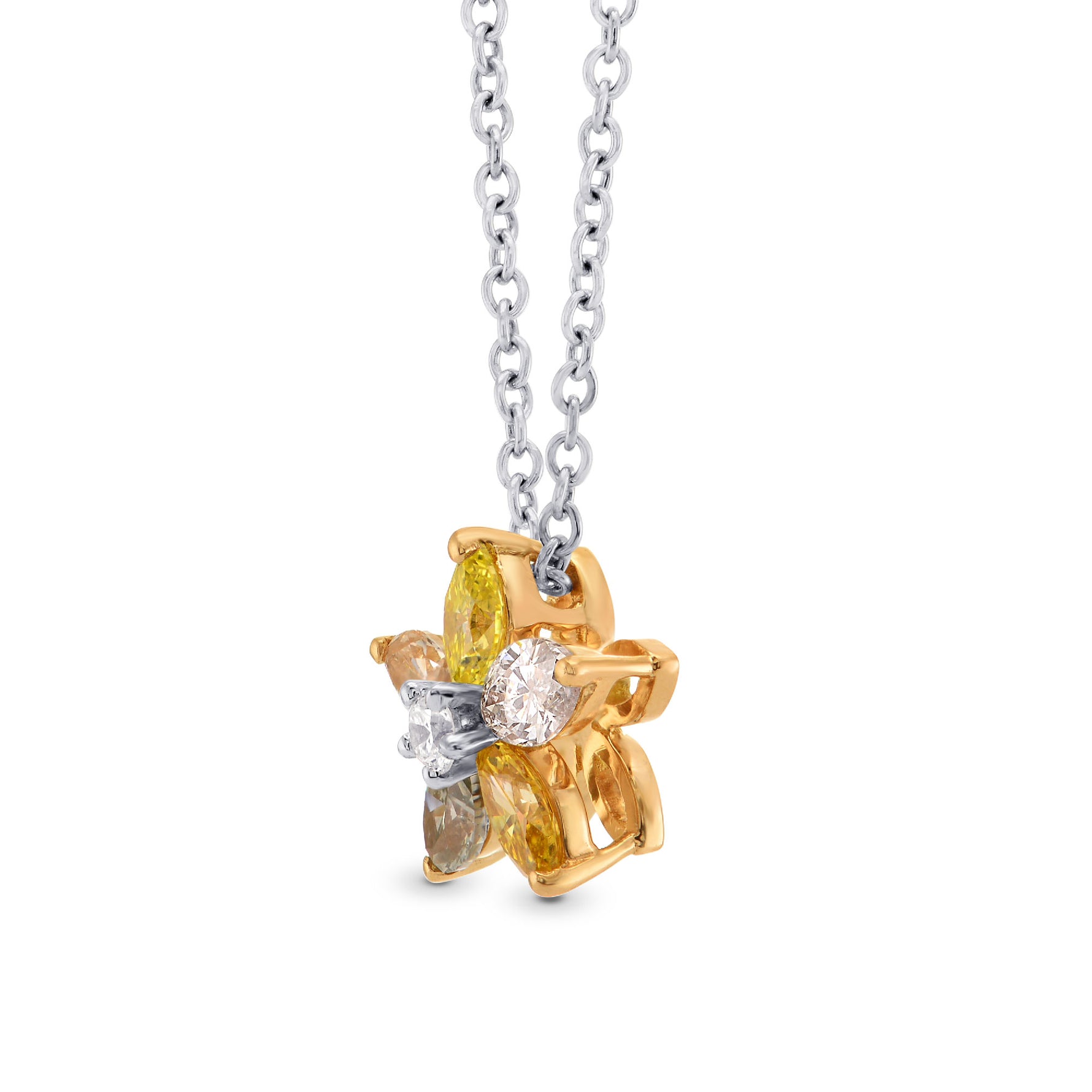 Multicolor Marquise Diamond Pendant