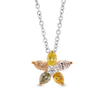 Multicolor Marquise Diamond Pendant