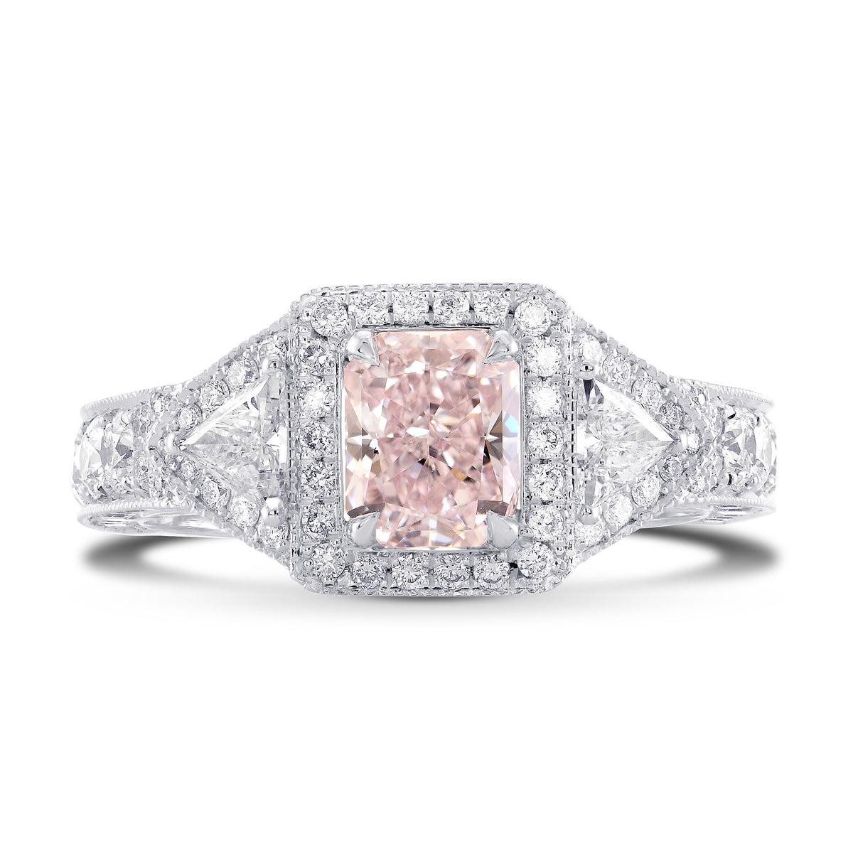 Fancy Light Pink Radiant Diamond Dress Ring