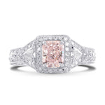 Fancy Light Pink Radiant Diamond Dress Ring
