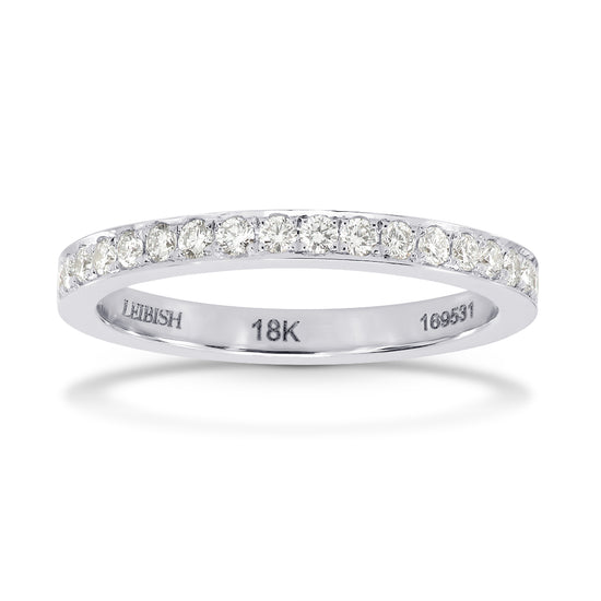 Closed-Pave Half Eternity Diamond Ring