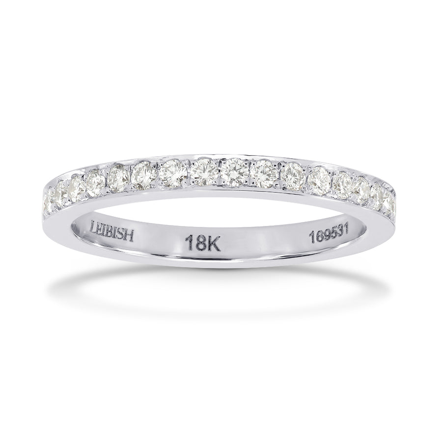 Closed-Pave Half Eternity Diamond Ring