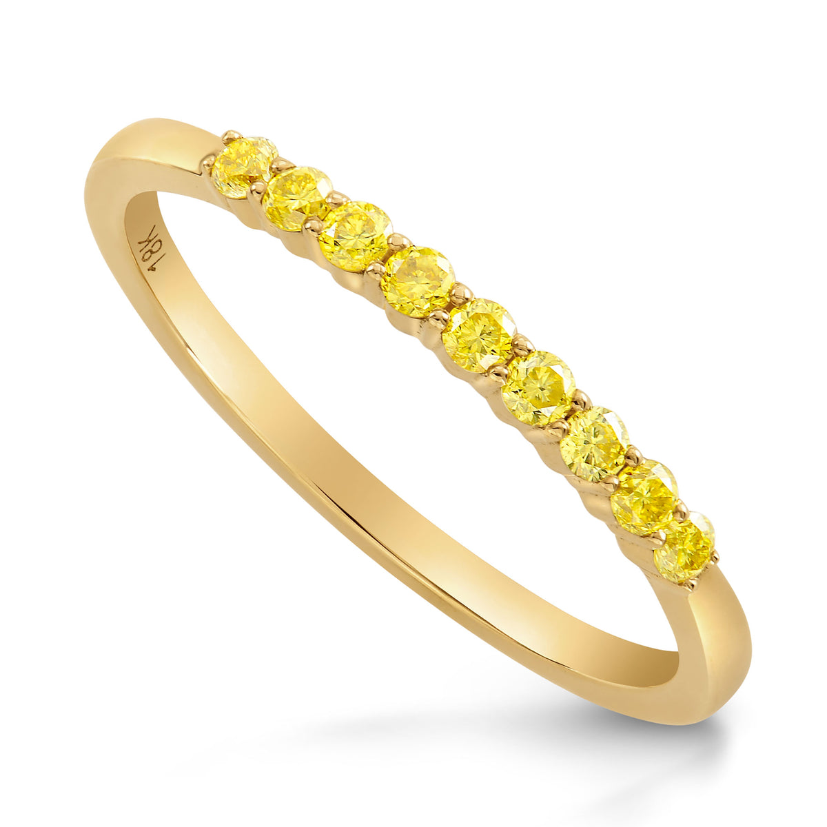  Fancy Intense Yellow Diamond Band Ring