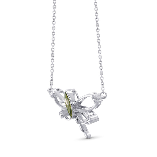Dragon-fly Pendant with Chameleon Marquise Diamond