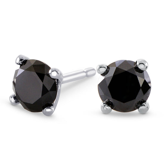 Black Diamond Stud Earrings
