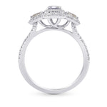 Fancy Gray Blue Pear Diamond Dress Ring