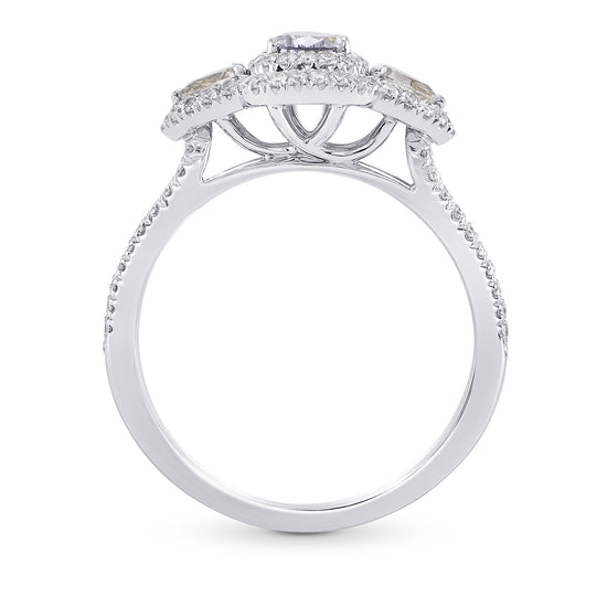 Fancy Gray Blue Pear Diamond Dress Ring