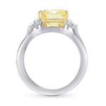 Fancy Light Yellow Emerald Diamond Engagement & Wedding Ring Set