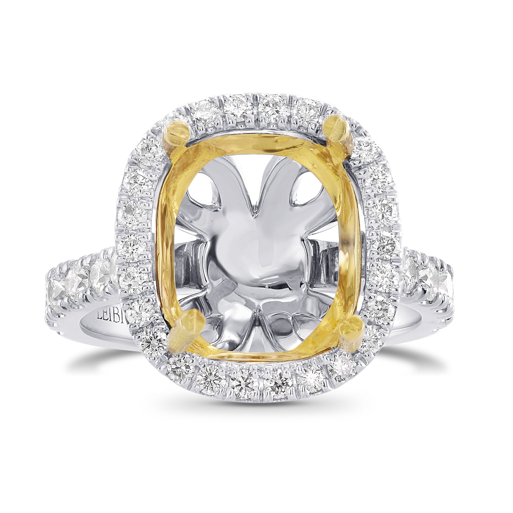 Fancy Light Yellow Cushion Diamond Ring
